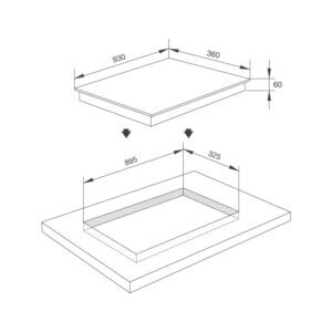 Bếp kính âm 2 điện 2 từ MH04IRS