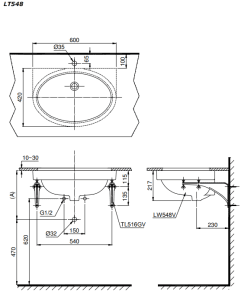 Lavabo âm bàn LT548